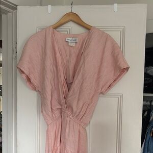 Pink Striped Drop Waist Dress